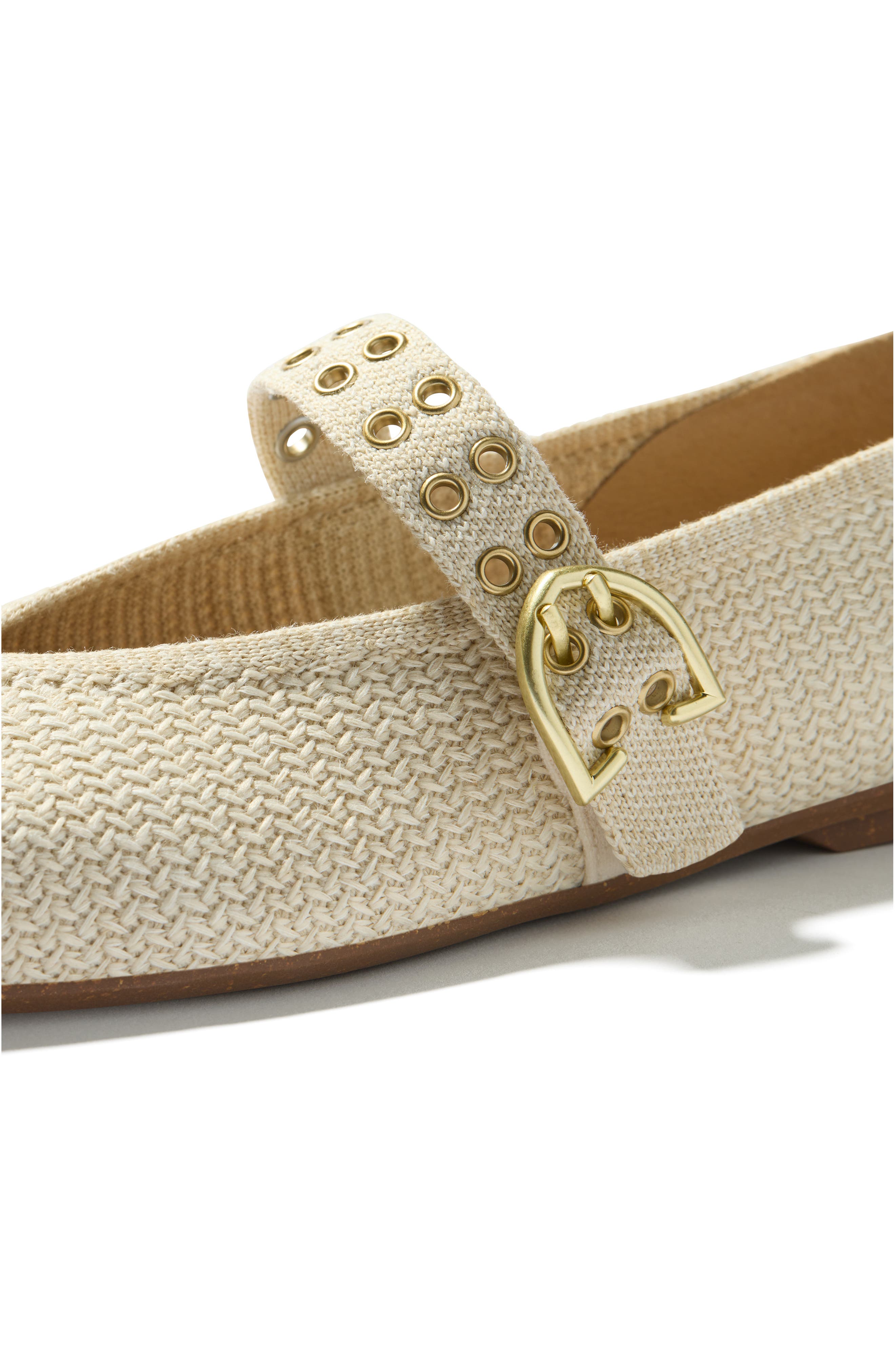 Rothy's The Max Buckle Mary Jane Flat, Alternate, color, Cream Woven