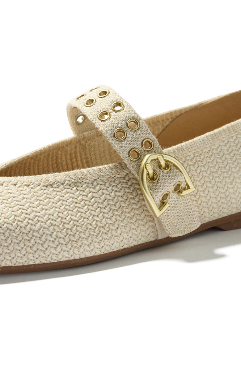 Rothy's The Max Buckle Mary Jane Flat, Alternate, color, Cream Woven