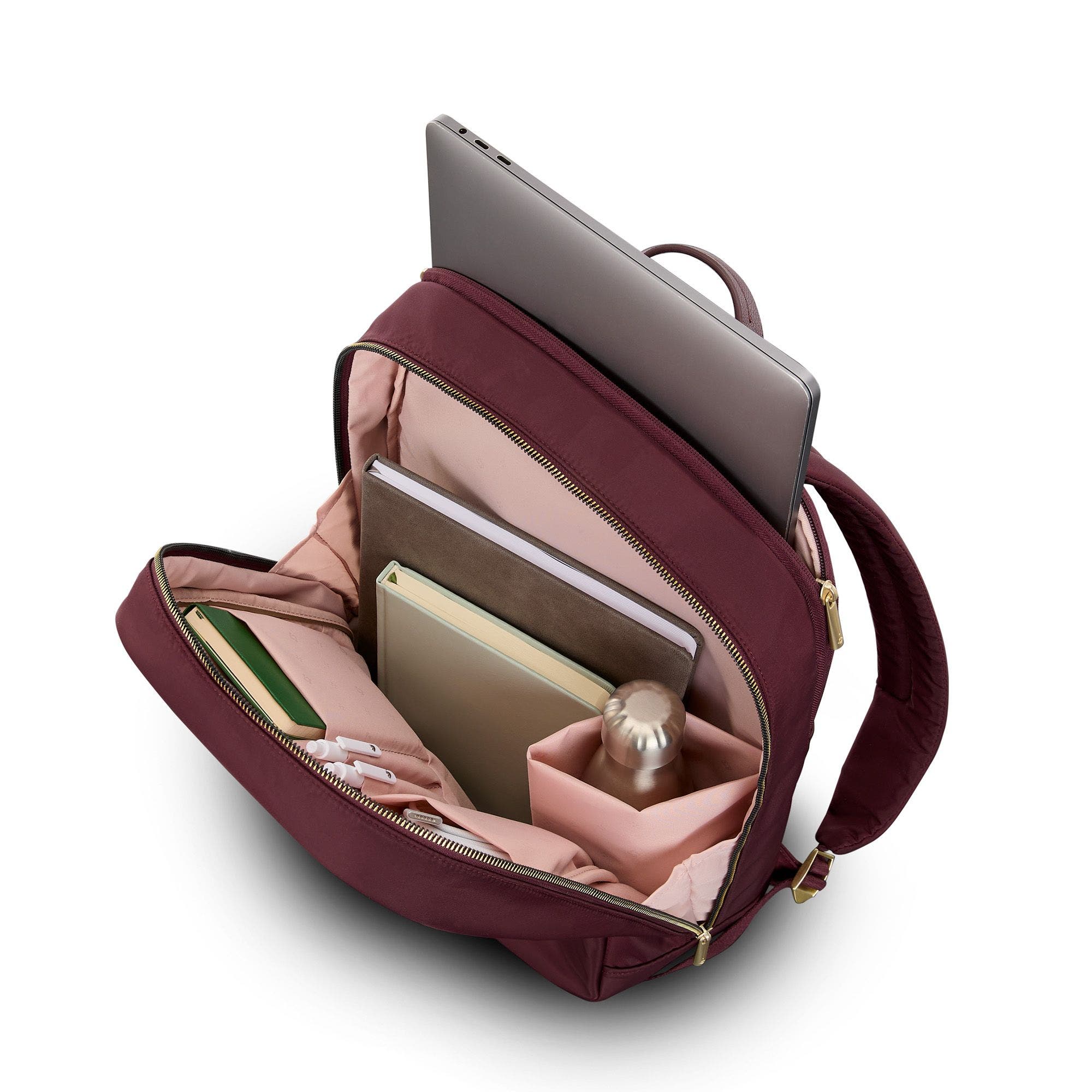 Mobile Solution 2 16" Essential Backpack with Laptop Compartment, Alternate, color, Merlot