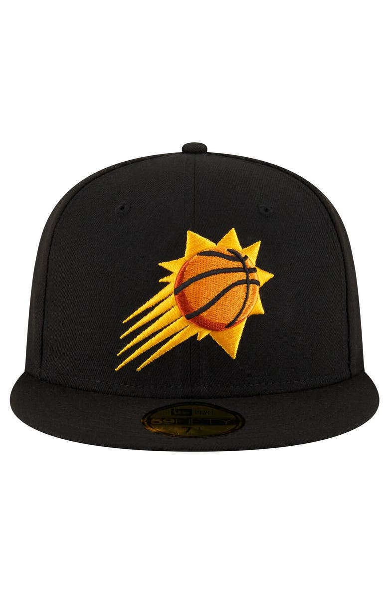 New Era Men's New Era Black Phoenix Suns Team 59FIFTY Fitted Hat, Alternate, color, Black