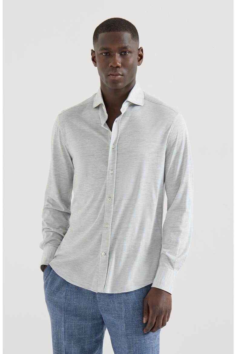 Spread collar shirt, Main, color, Pearl