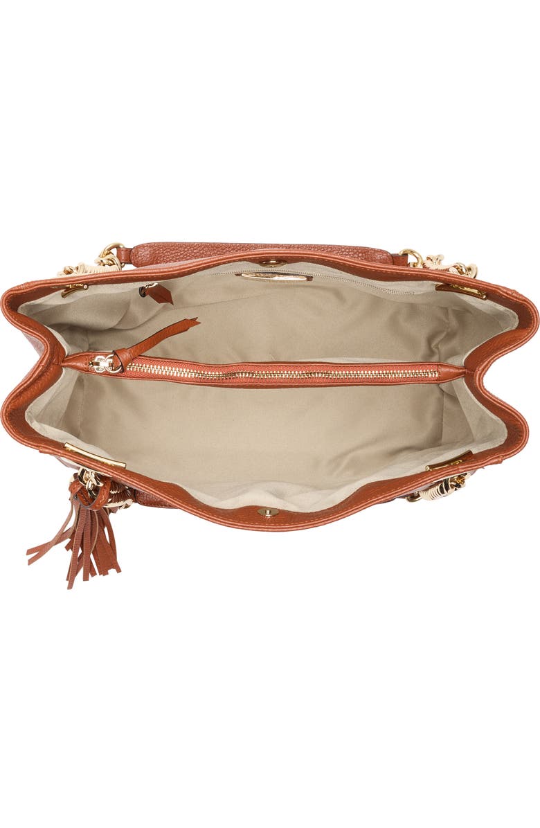 VALENTINO BY MARIO VALENTINO Luisa Rock Leather Tote Bag, Alternate, color, Whiskey