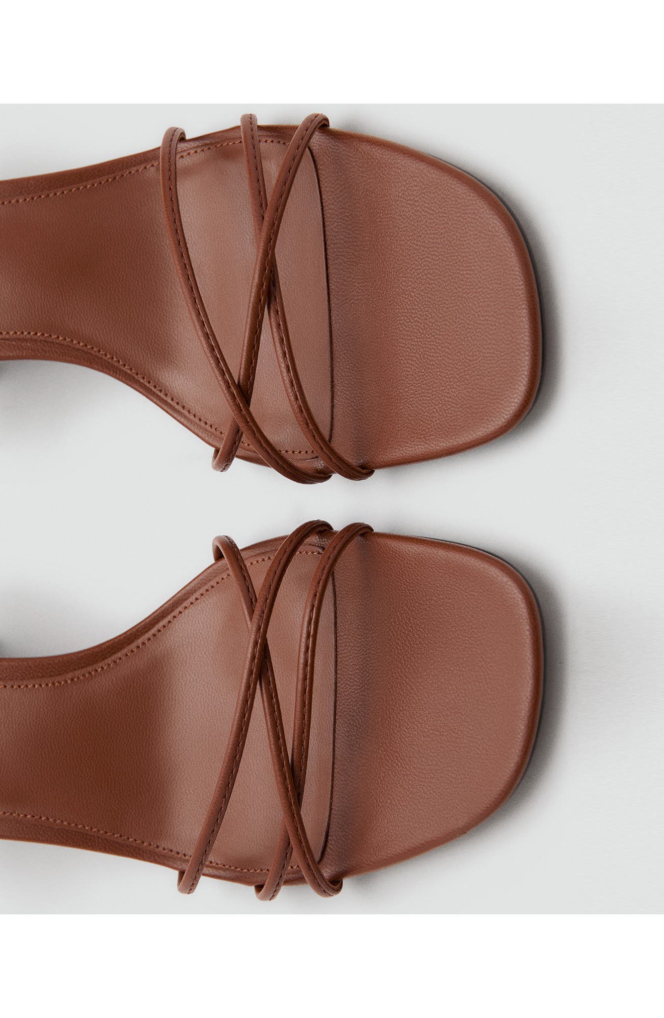 MANGO Ankle Strap Sandal, Alternate, color, Leather