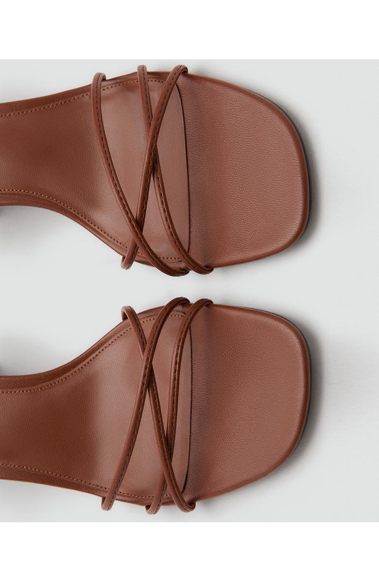 MANGO Ankle Strap Sandal, Alternate, color, Leather