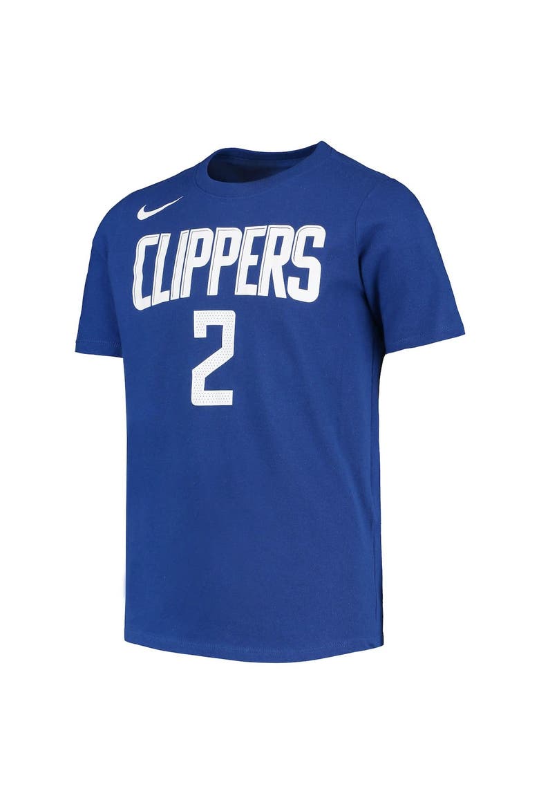 Youth Nike Kawhi Leonard Royal LA Clippers Logo Name & Number Performance T-Shirt, Alternate, color, Royal