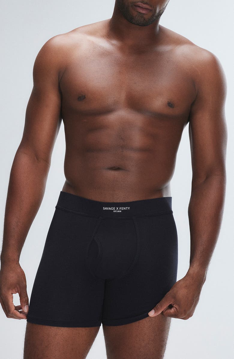 SAVAGE X FENTY Homme Base Boxer Briefs, Main, color, Black Caviar