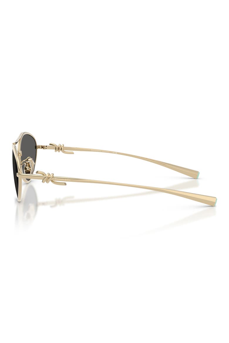 58mm Irregular Sunglasses, Alternate, color, PALE GOLD / DARK GREY