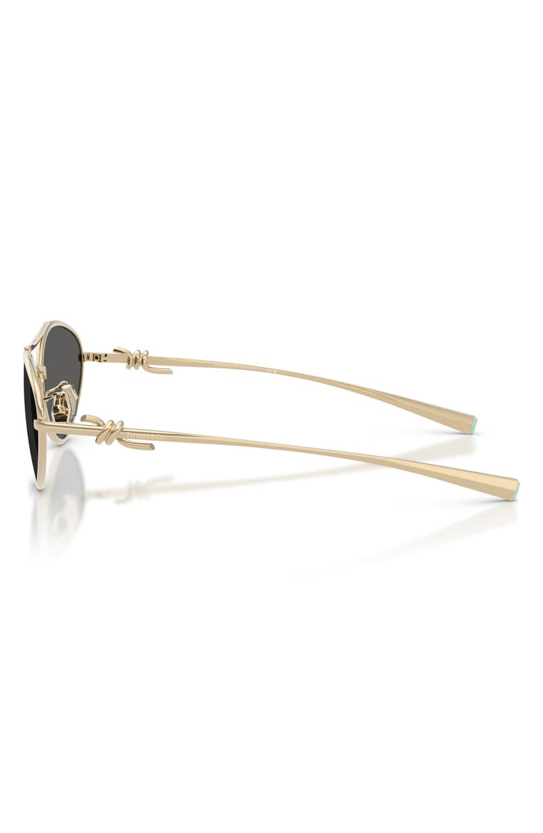 Tiffany & Co. 58mm Irregular Sunglasses, Alternate, color, Pale Gold / Dark Grey