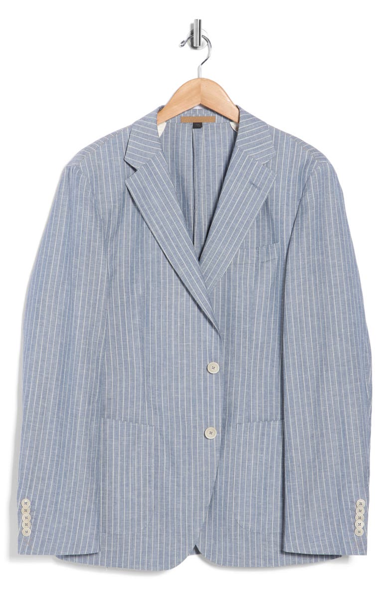BOSS Heston Wool & Linen Blend Sportcoat, Main, color, Light/ Pastel Blue
