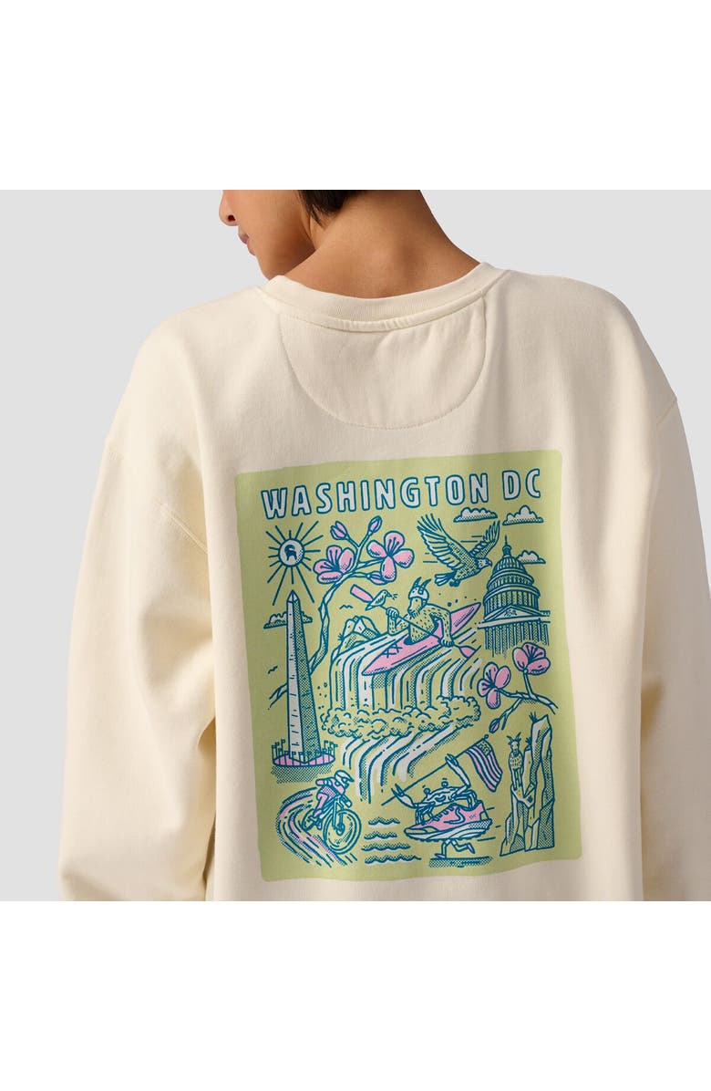 Backcountry Washington Dc Poster Crew Sweatshirt, Alternate, color, Vintage White