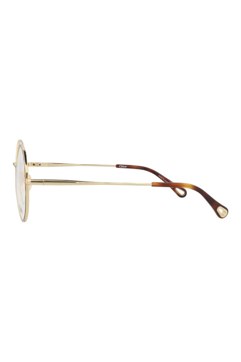 53mm Round Optical Glasses, Alternate, color, GOLD GOLD TRANSPARENT