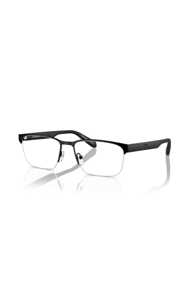 Emporio Armani 56mm Irregular optical glasses, Main, color, Black