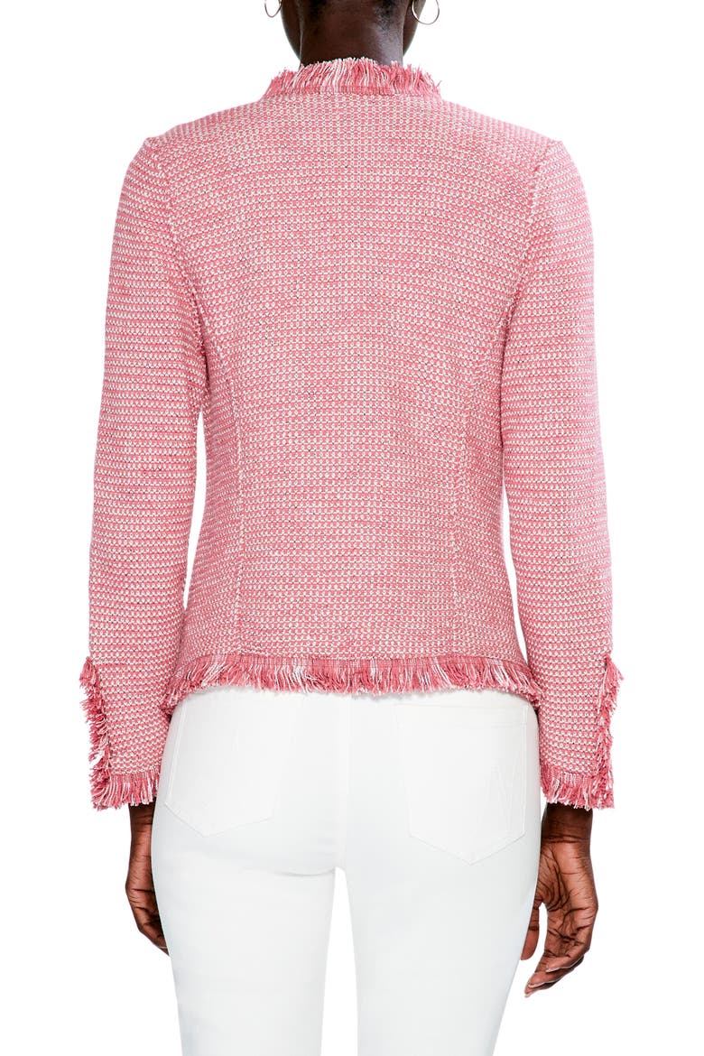 Fringe Mix Knit Jacket, Alternate, color, DUSTY CEDAR