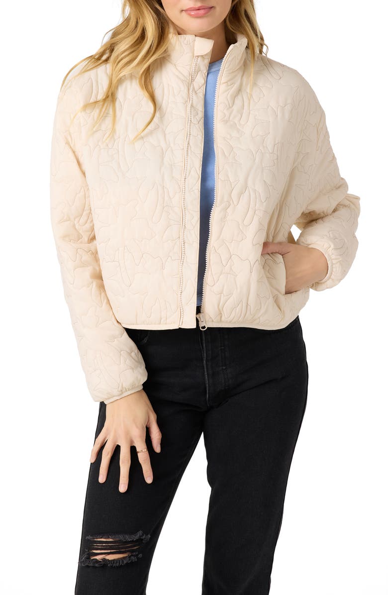 O'Neill Pippin Water Repellent Quilted Jacket, Alternate, color, Tapioca