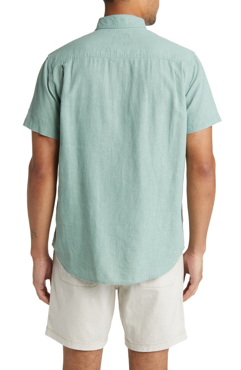 Rails Paros Short Sleeve Linen Blend Button-Up Shirt, Alternate, color, 