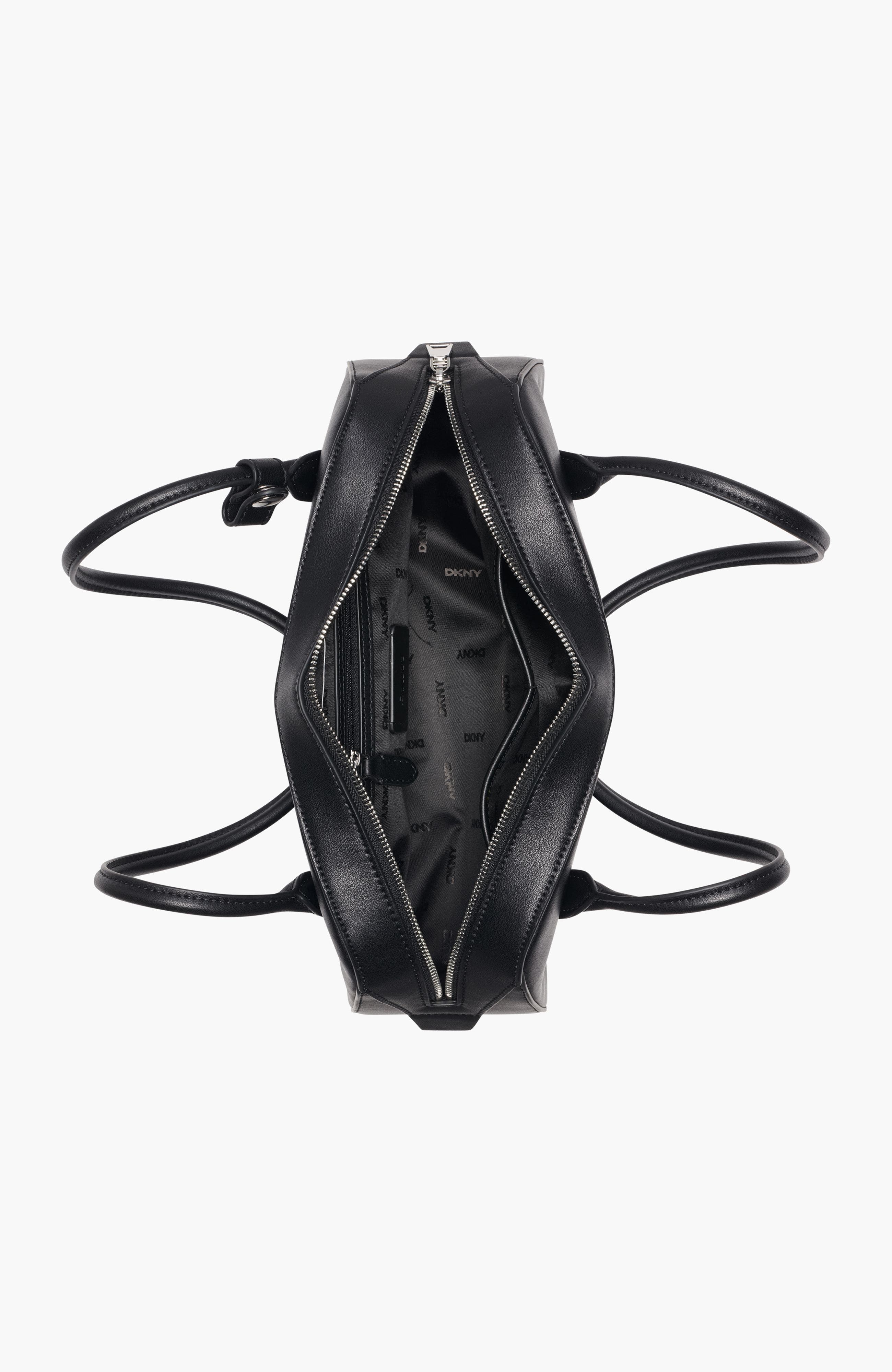 DKNY Tiana East-West Shoulder Bag, Alternate, color, Black/Silver