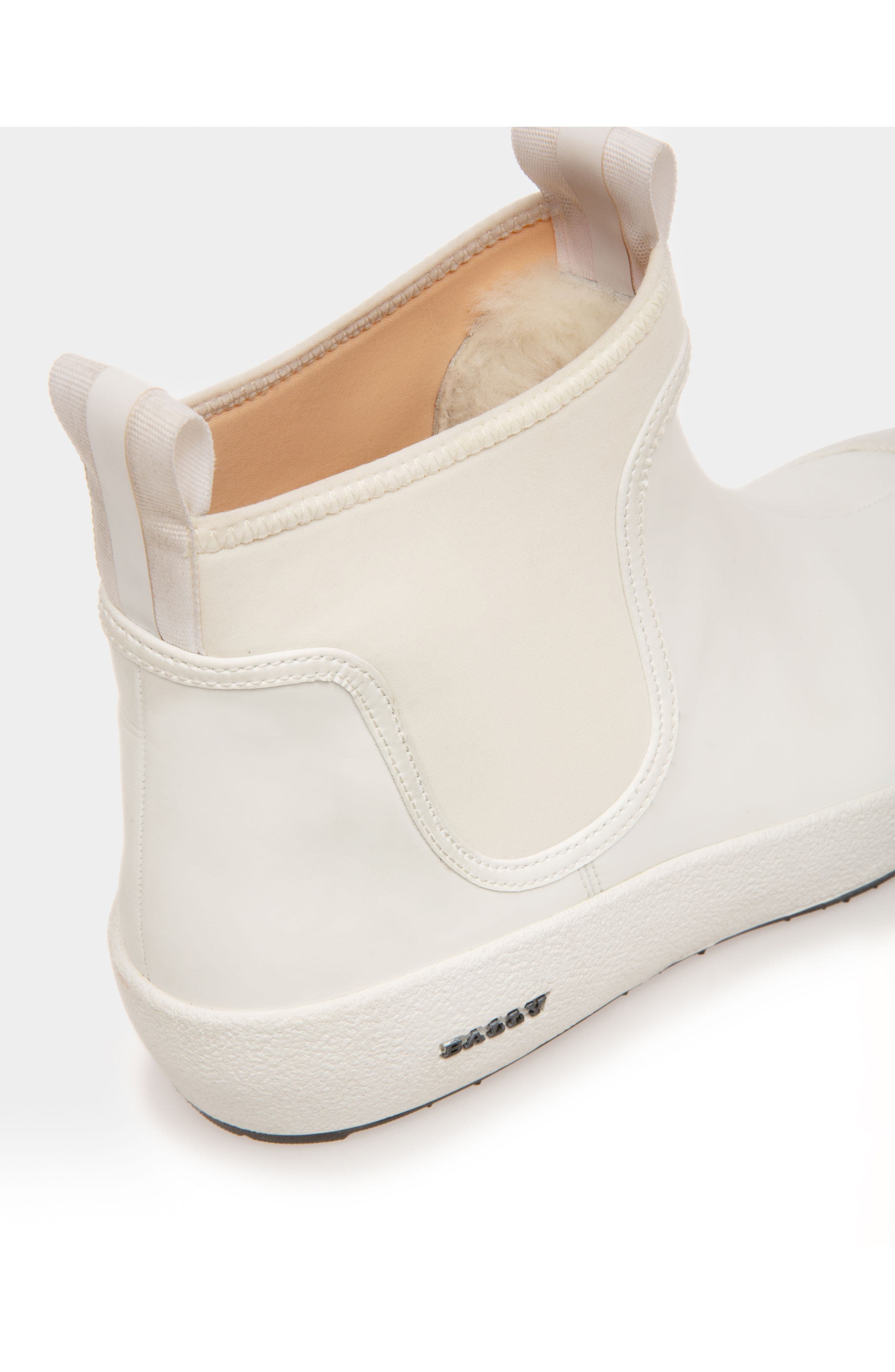 Bally Gadey Leather And Rubber Boots, Alternate, color, White