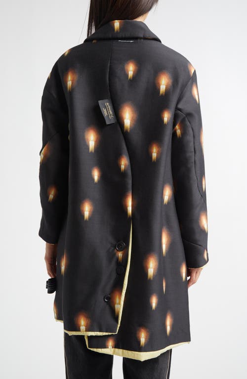Undercover Candles Wool & Silk Coat In Black