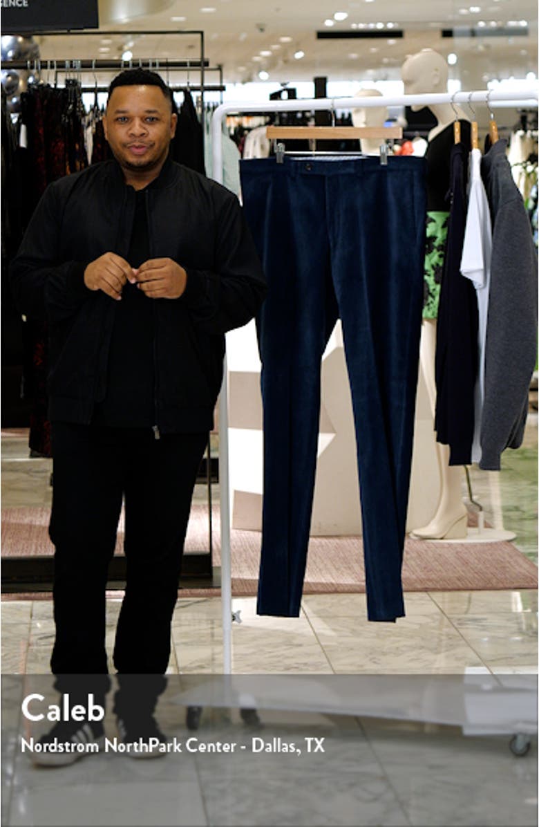 Sage Flat Front Stretch Corduroy Chinos, sales video thumbnail