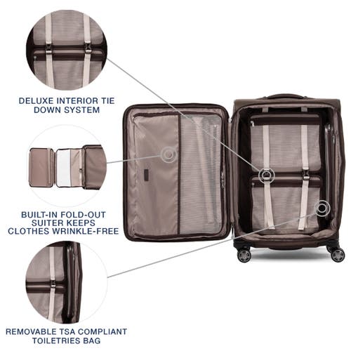 Travelpro Platinum Elite Softside Expandable Medium 25-inch Checked Luggage In Rich Espresso Brown