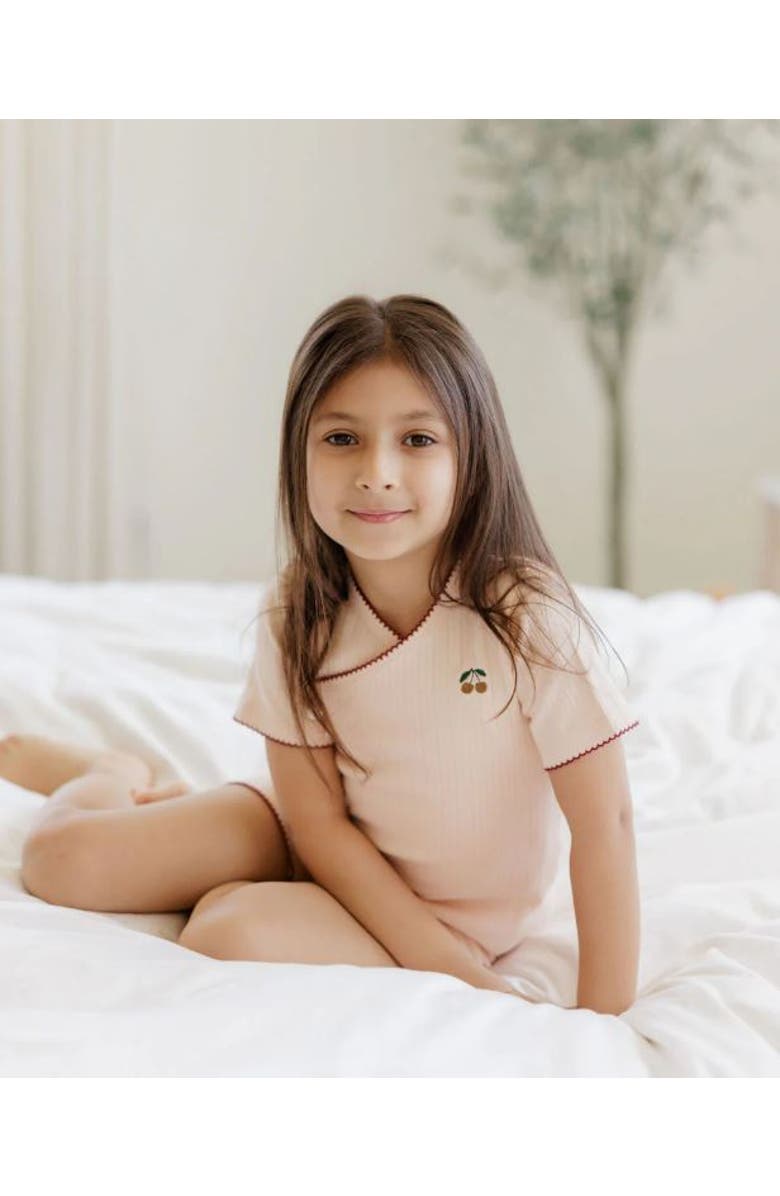 Ely's & Co. Embroidered Cherry Collection - Lounge Set, Alternate, color, Pink