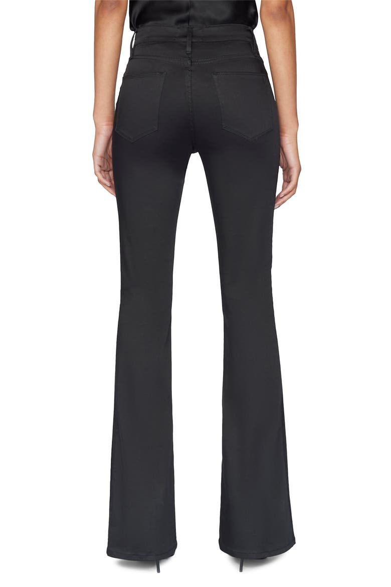 Le High Waist Flare Jeans, Alternate, color, NOIR