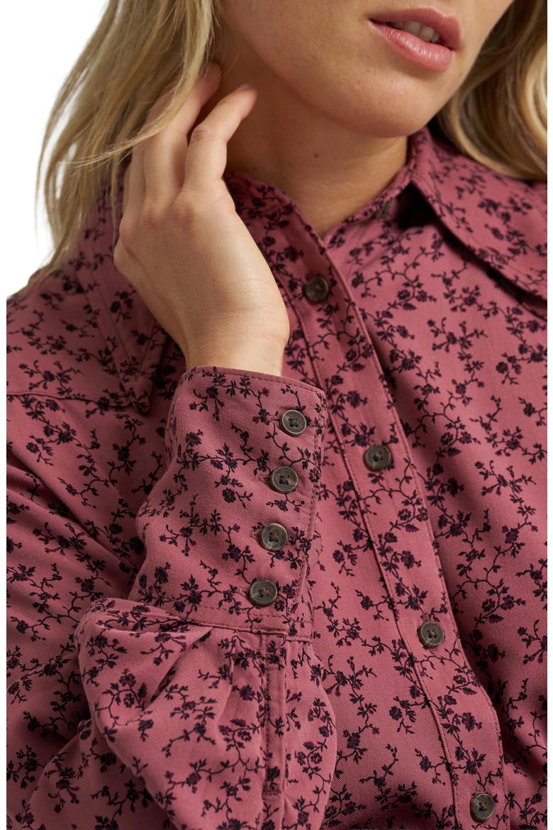 Tess Dramatic Collar Shirt, Alternate, color, PINK ROSE