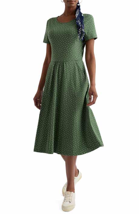 April Short Sleeve Fit & Flare Dress