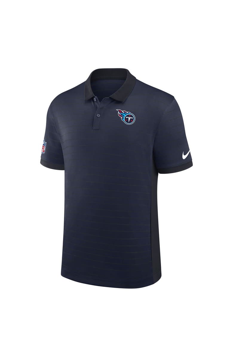 Nike Men's Nike Navy Tennessee Titans Sideline Victory Stripe Performance Polo, Alternate, color, Navy