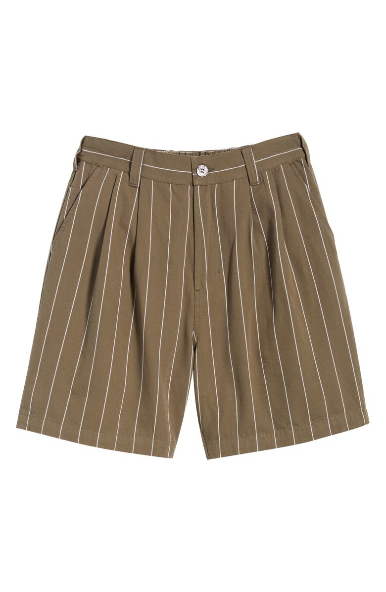 Obey Foster Pleated Stripe Shorts, Alternate, color, 