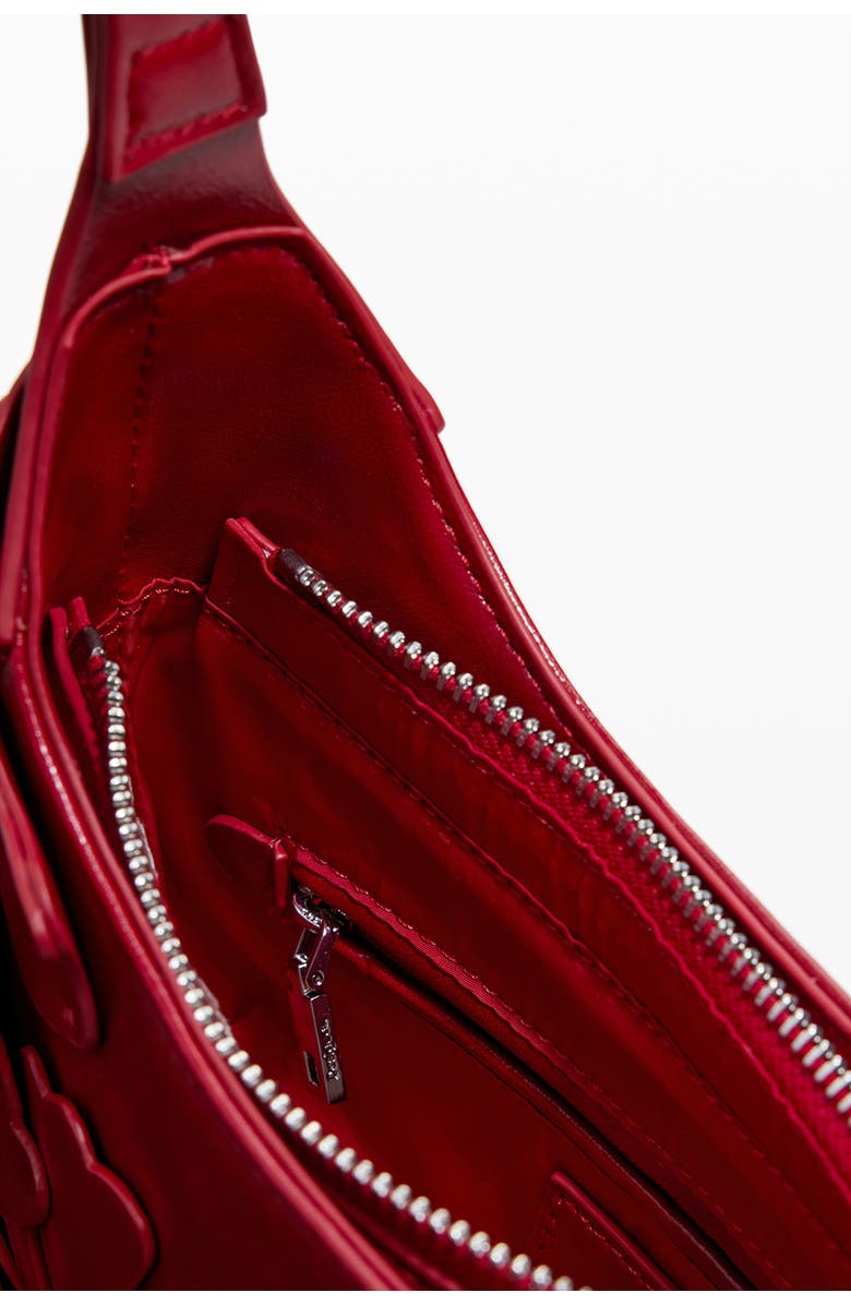 Desigual Faux Leather Crossbody Bag, Alternate, color, Red