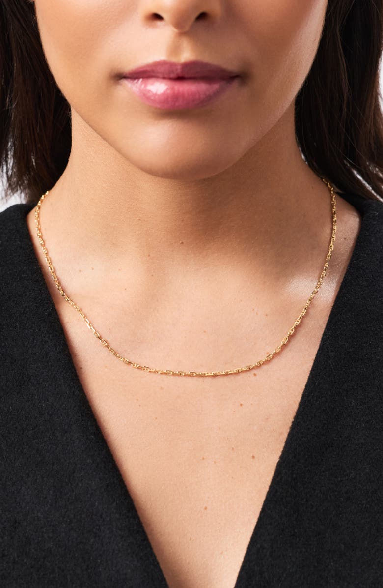 Ana Luisa Solid Yellow Gold - Anchor Chain Necklace, Alternate, color, 