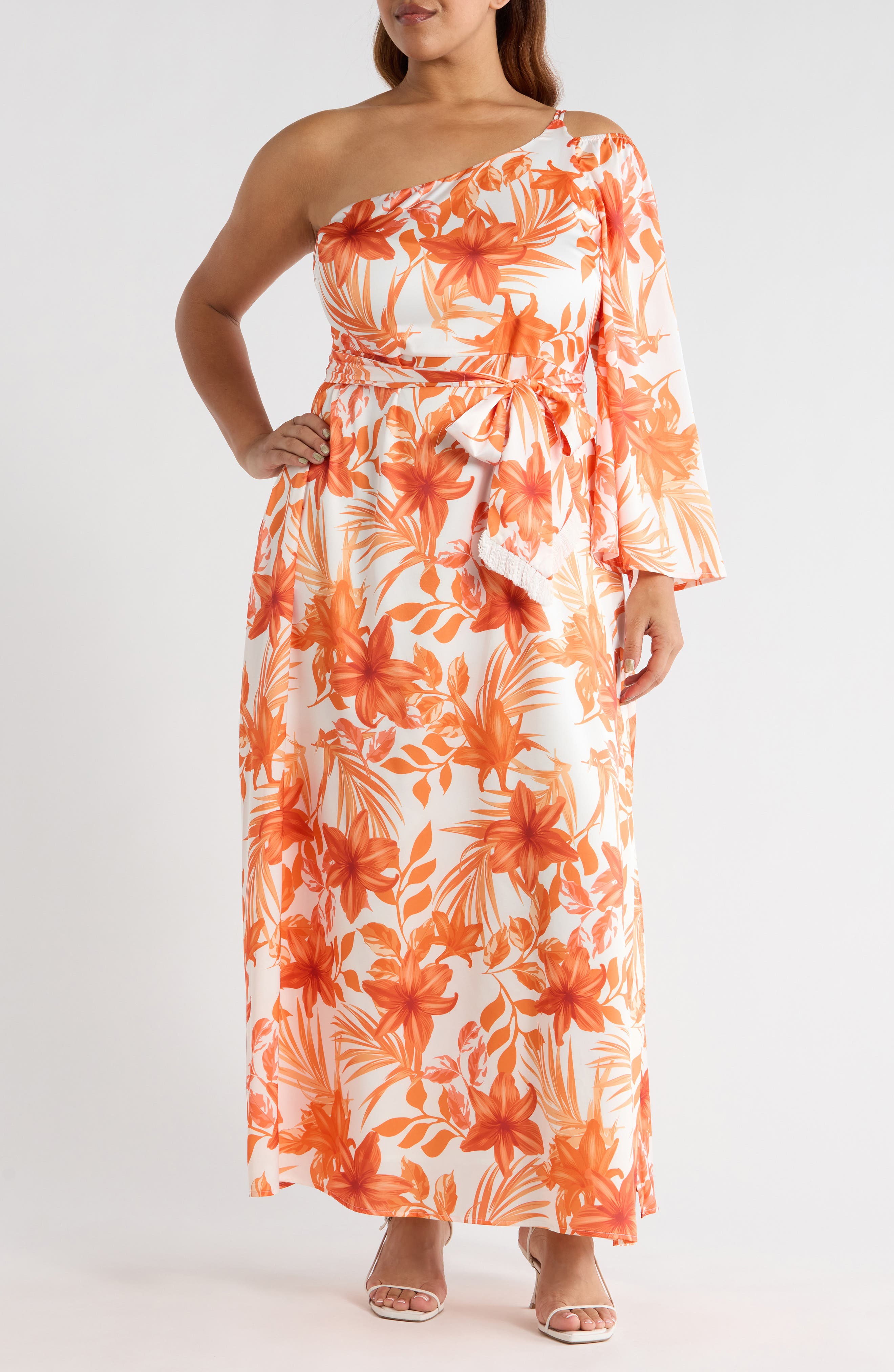 Nerola One-Shoulder Long Sleeve Maxi Dress