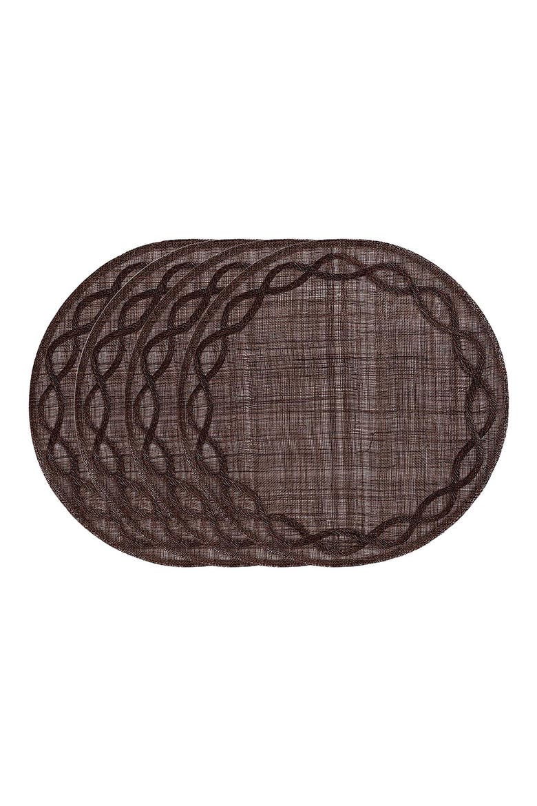Tuileries Garden Set of 4 Placemats, Main, color, WALNUT