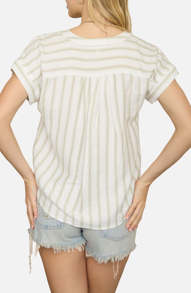 Blu Pepper Stripe Button-Up Shirt, Alternate, color, Olive