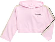 Palm Angels Kids' New Track Cropped Hoodie