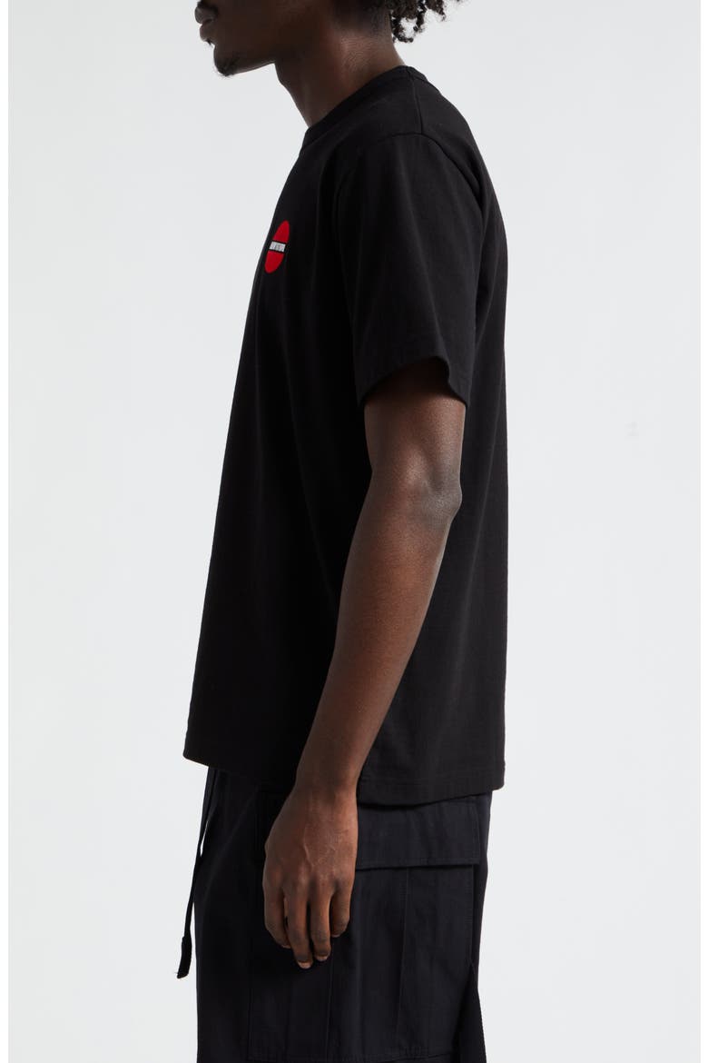 Know Future Embroidered Cotton T-Shirt, Alternate, color, BLACK