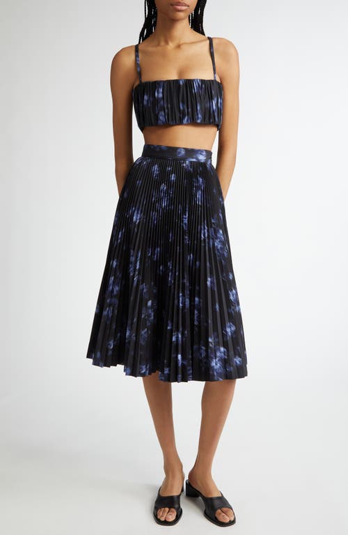 Michael Kors Collection Gathered Bra Top In Riviera/black