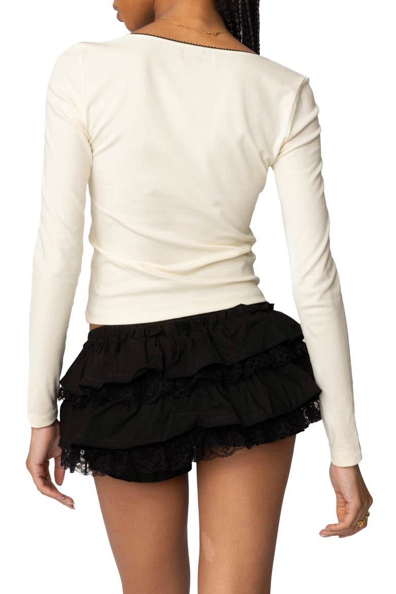 Fragile Square Neck Top, Alternate, color, CREAM