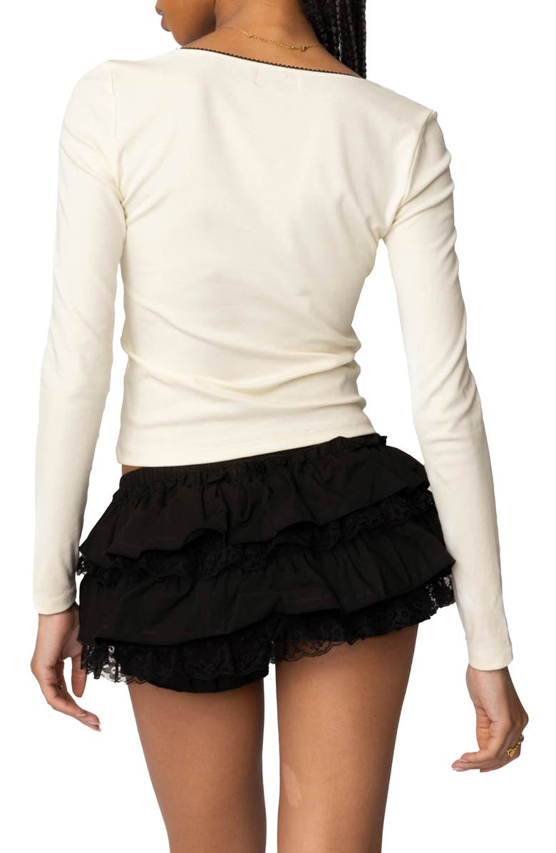 EDIKTED Fragile Square Neck Top, Alternate, color, Cream