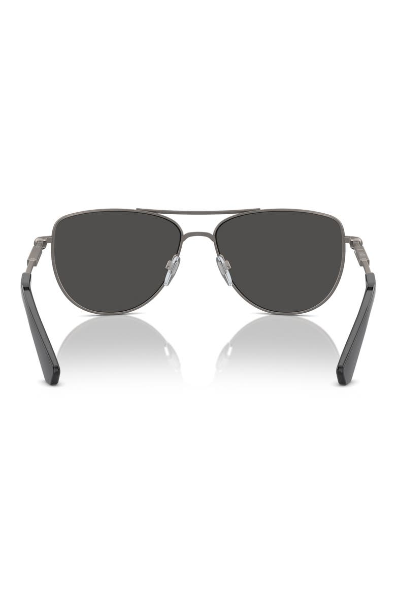 60mm Pilot Sunglasses, Alternate, color, DARK GREY