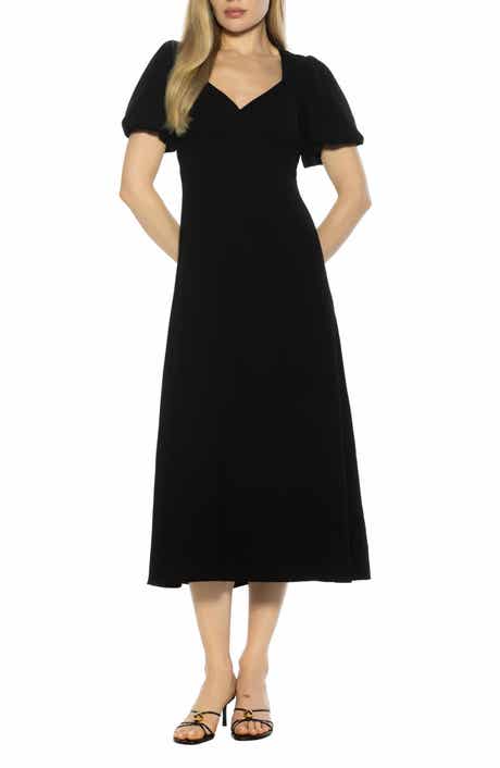 Zuri Sweetheart Puff Sleeve Midi Dress
