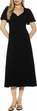 Alexia Admor Zuri Sweetheart Puff Sleeve Midi Dress