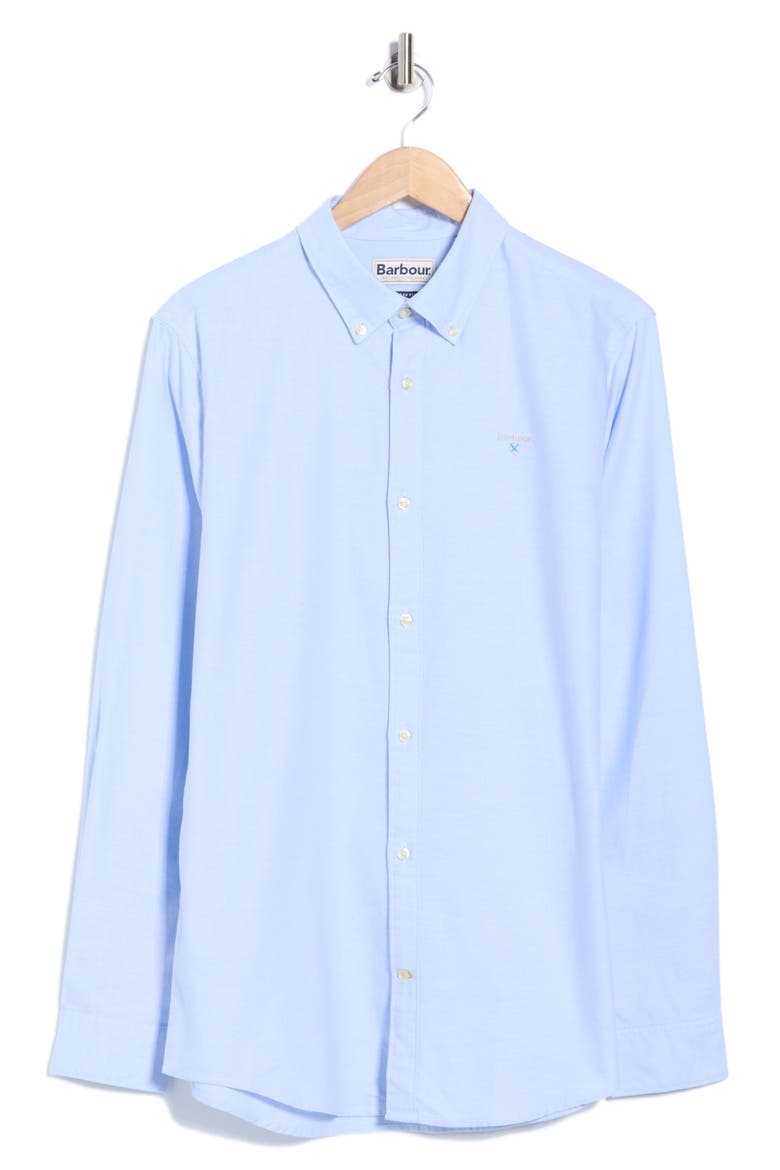 Oxtown Tailored Fit Cotton Button-Down Shirt, Alternate, color, SKY