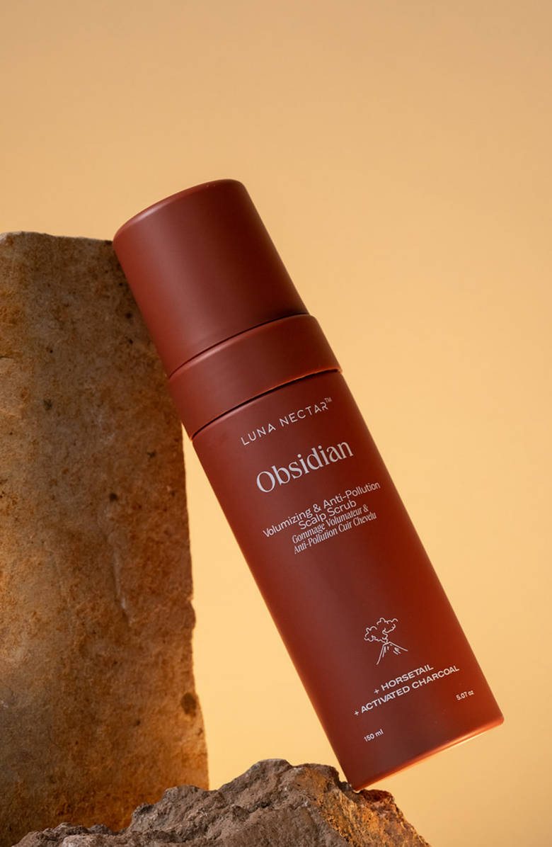 Luna Nectar Obsidian Volumizing & Anti-Pollution Scalp Scrub, Alternate, color, White