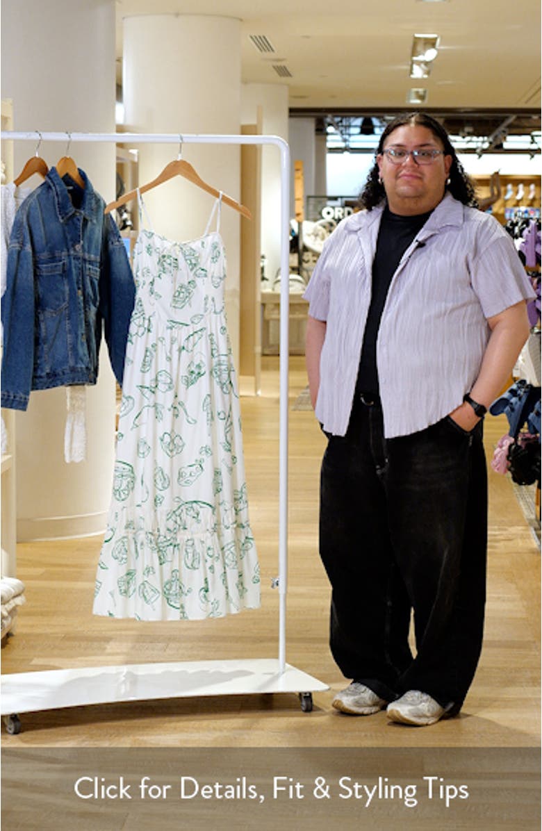 Tie Keyhole Cotton Midi Sundress, sales video thumbnail