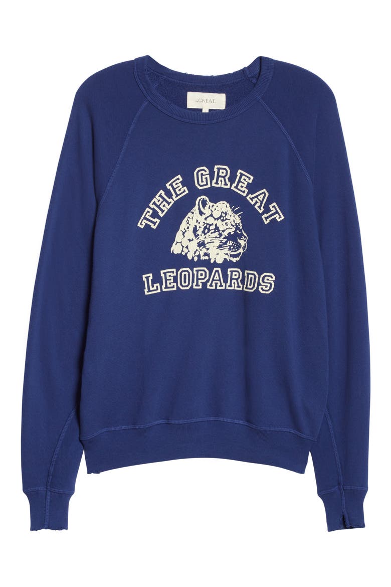 College Sweatshirt, Alternate, color, COBALT