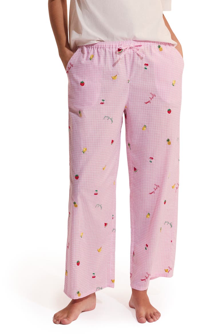 Brisa Cotton Pajama Pants, Main, color, CANDY-PINK