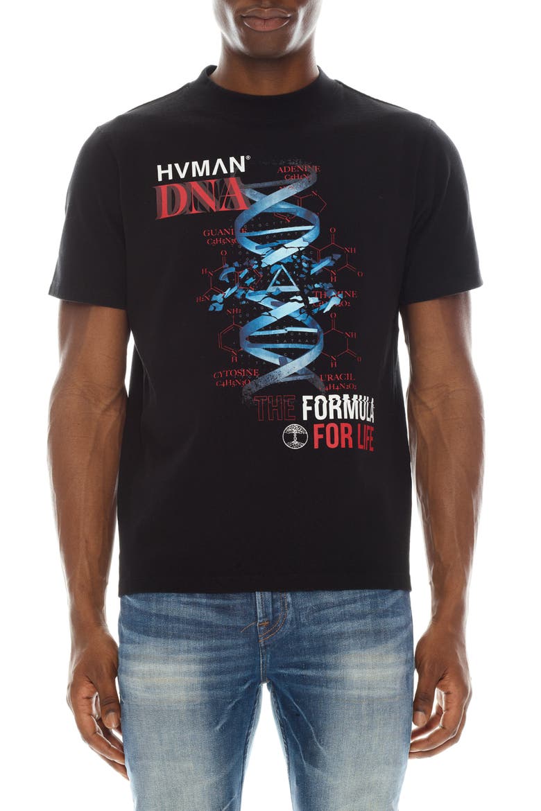 DNA Graphic T-Shirt, Main, color, BLACK