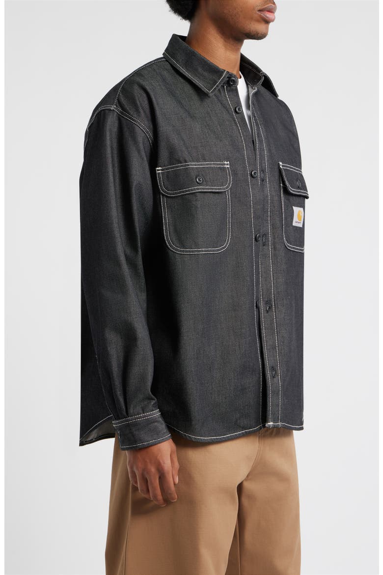 Tigan Denim Shirt Jacket, Alternate, color, BLACK (RIGID)